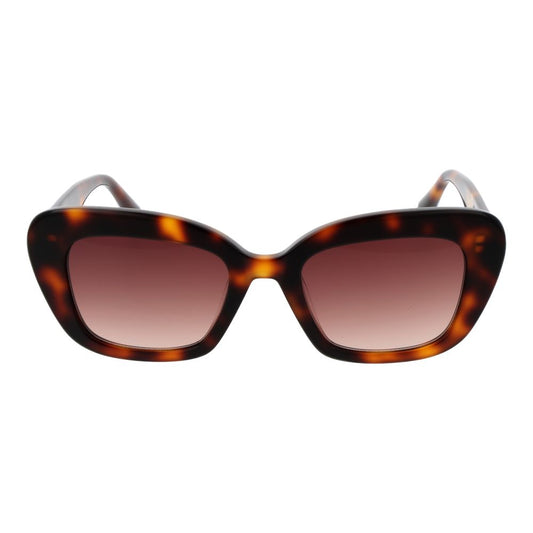 Maje Brown Women Sunglass in acetate cat eye style with full-rim design, 100% UVA & UVB protection, brown lenses, and branded case.