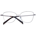Maje Silver Women Glasses Frame in full-rim square style, made from stainless steel with demo lenses. Includes branded case.
