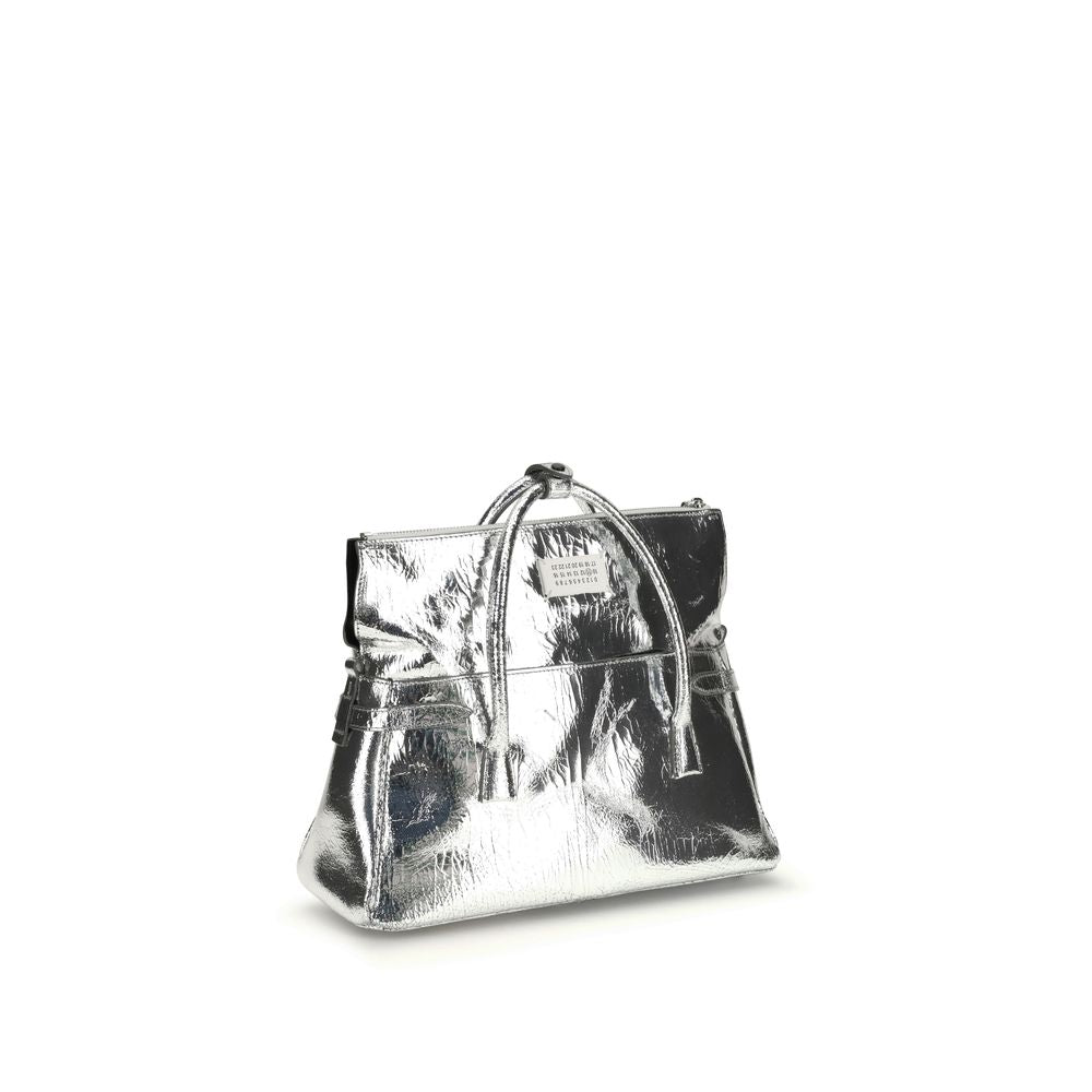 Margiela Silver Calf Leather Bos Taurus Handbag Margiela
