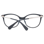 Max Mara Black Women Glasses Frame with full-rim butterfly style, black metal & plastic, demo lenses, size 53-17-145, includes branded case.