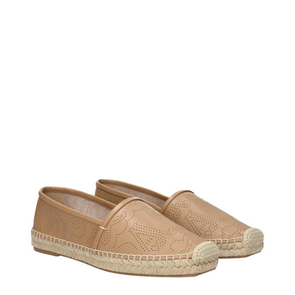 Max Mara Brown Leather Espadrilles with logo detail, showcasing sophisticated design and quality craftsmanship by Max Mara.