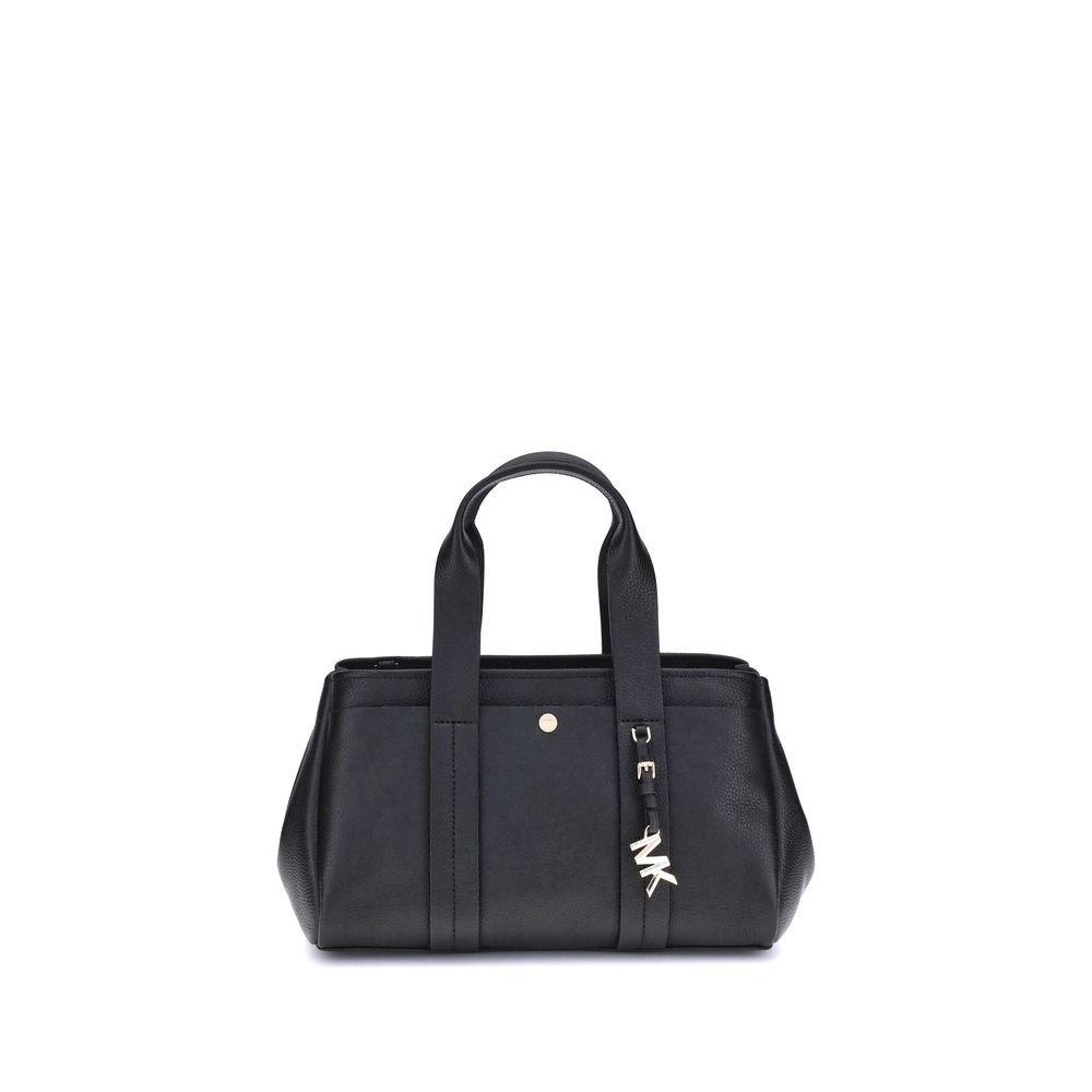 Front view with bag zipped and handles upright.