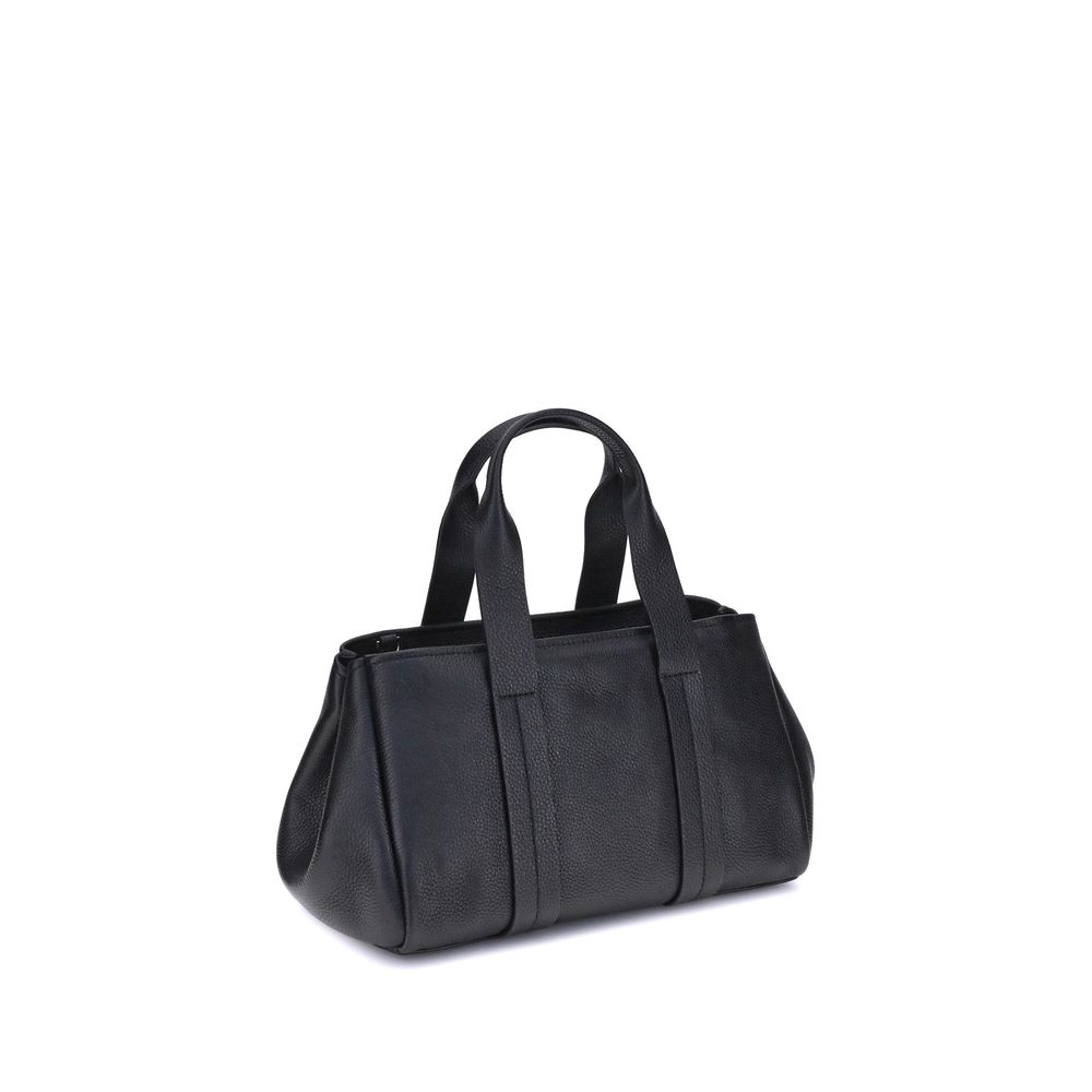 Front view with bag zipped and handles upright.