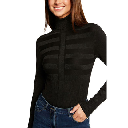 Morgan De Toi Black Viscose Turtleneck