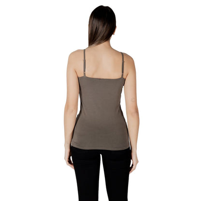 Morgan De Toi Green Cotton Tank Tops