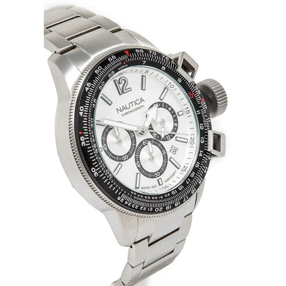 NAUTICA Mod. NAPBFCF04 gent's multifunction quartz analog watch, 10 ATM water resistance, 47 mm case, mineral dial, official box packaging.