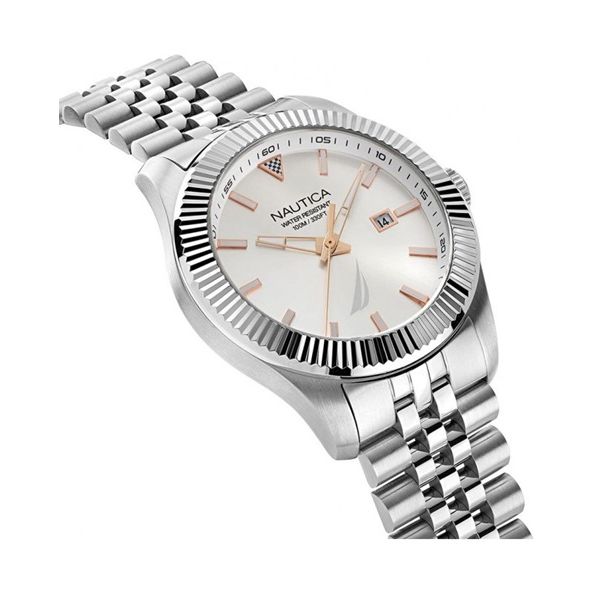 NAUTICA Mod. NAPPBS250 Gent Quartz Analog Watch, 10 ATM, Mineral Dial, 43 mm Case, Official Box