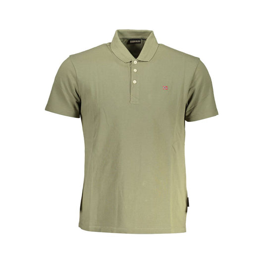 Napapijri Green Cotton Polo Shirt Napapijri