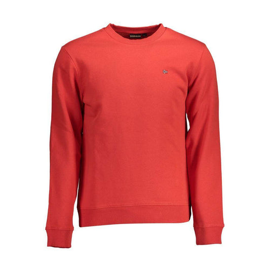 Napapijri Rosso Cotton Men Sweatshirt Napapijri