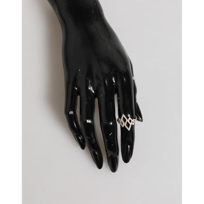 Nialaya Geometric Diamond Shape Pave CZ Crystal Jewelry Ring