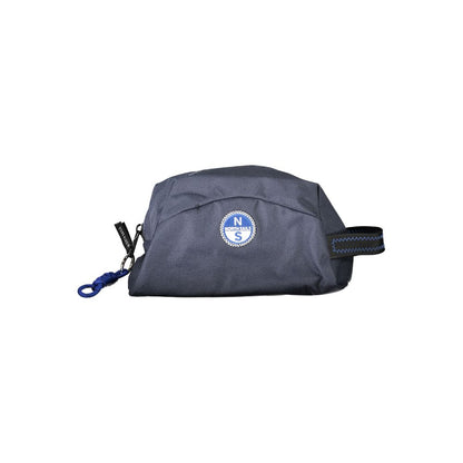 North Sails Blue Polyester Men Beauty Case with handle and zip closure