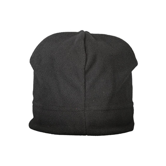Norway 1963 Black Polyester Men Cap, stylish fleece winter accessory with logo, designed for comfort and warmth.