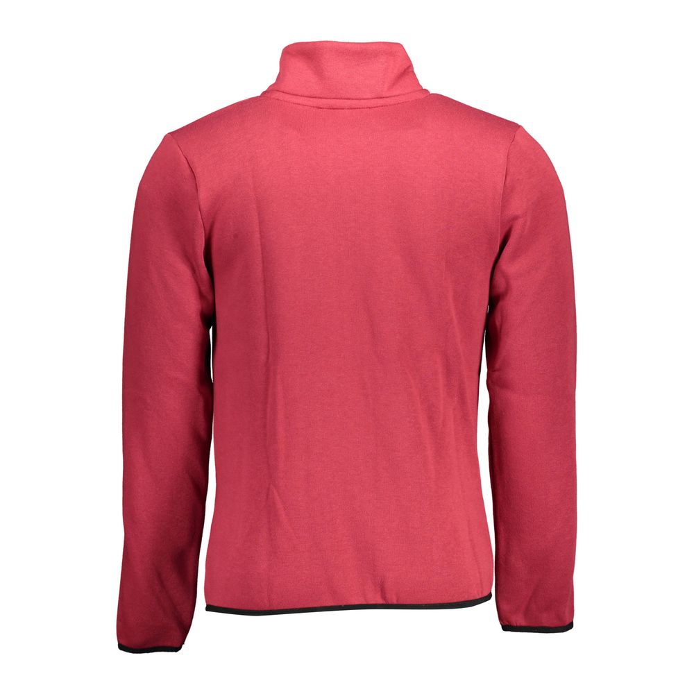 Back view of Norway 1963 Red Cotton Men Sweater with long sleeves and sleek design.