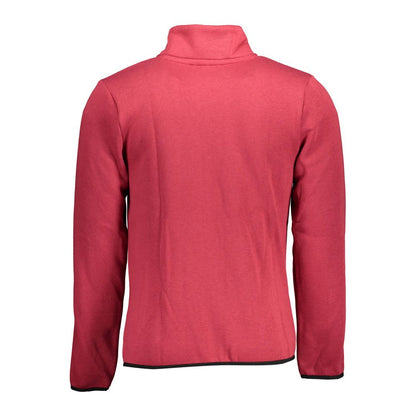 Back view of Norway 1963 Red Cotton Men Sweater with long sleeves and sleek design.