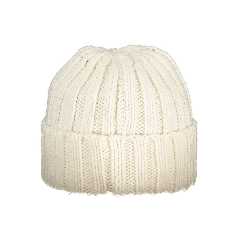Norway 1963 White Marabou Men Cap with classic knit design, offering a sophisticated and bold fashion statement.