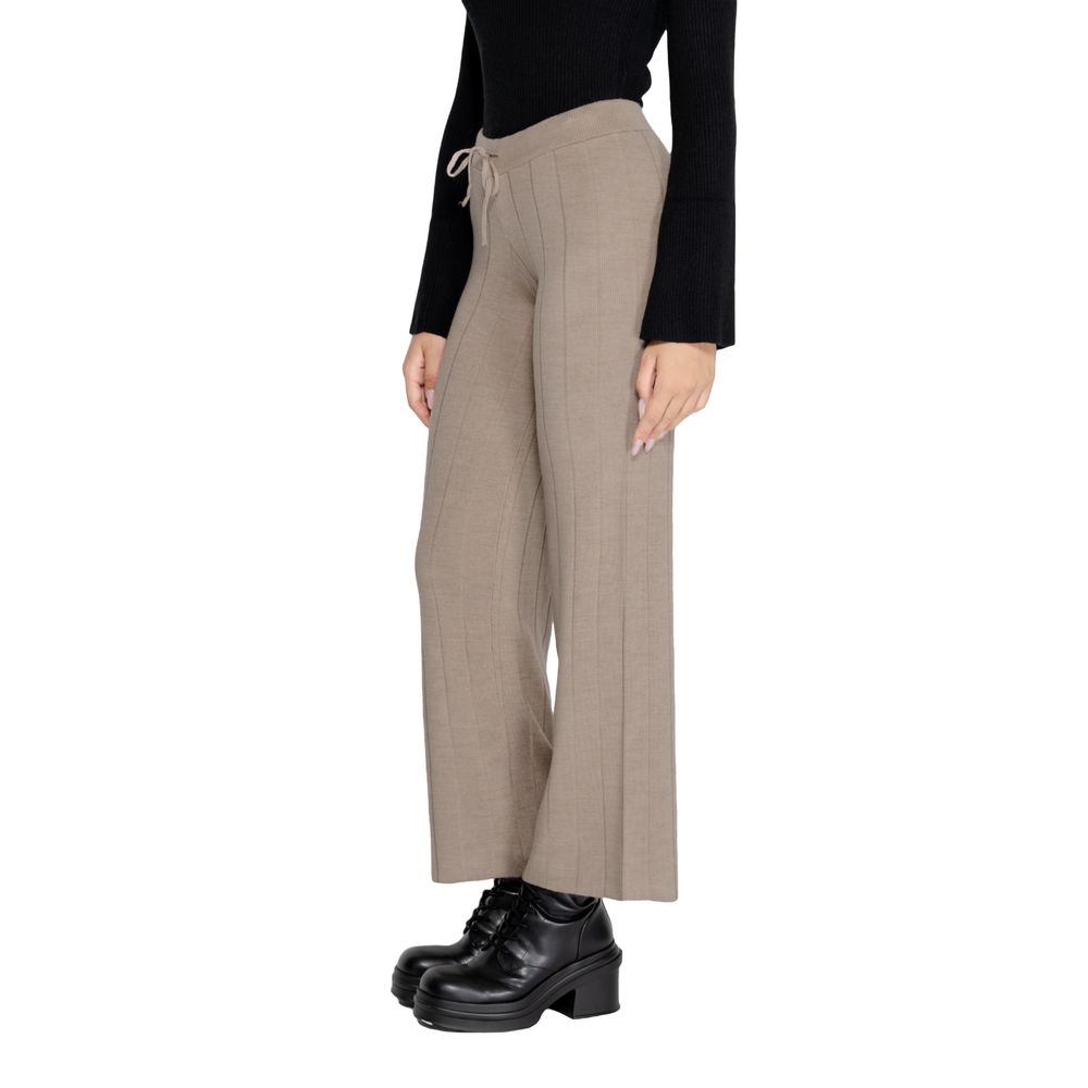 Only Beige Marabou Casual Pants