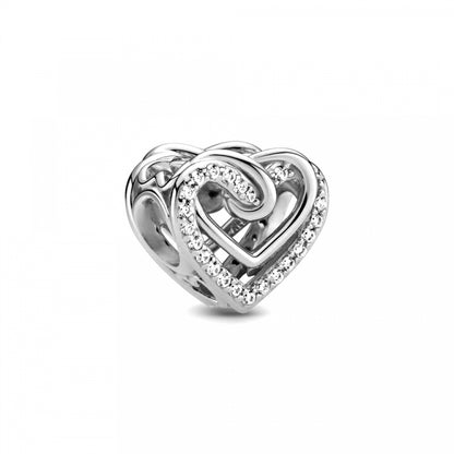 PANDORA Mod. 799270C01 silver heart-shaped jewel from Thailand, featuring elegant design and Quartz movement. Official box packaging available.