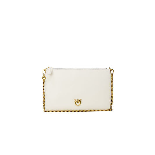PINKO Cream Leather Clutch Bag PINKO