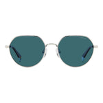 Unisex metal sunglasses POLAROID MOD. PLD 6236_S_X with round lenses, front view.