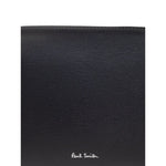 Paul Smith Leather washbag with branded logo, black zip closure, internal pocket, and carry handle. Dimensions: Width 23.5 cm, Depth 14.5 cm.