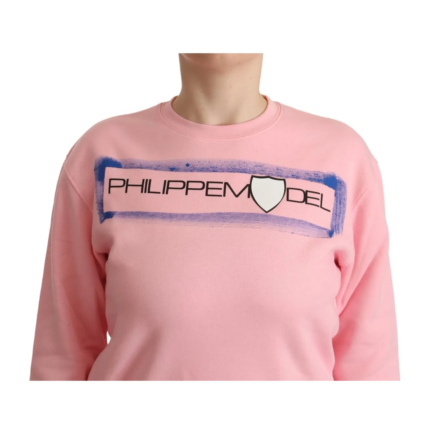 Philippe Model Pink Printed Long Sleeves Pullover Sweater