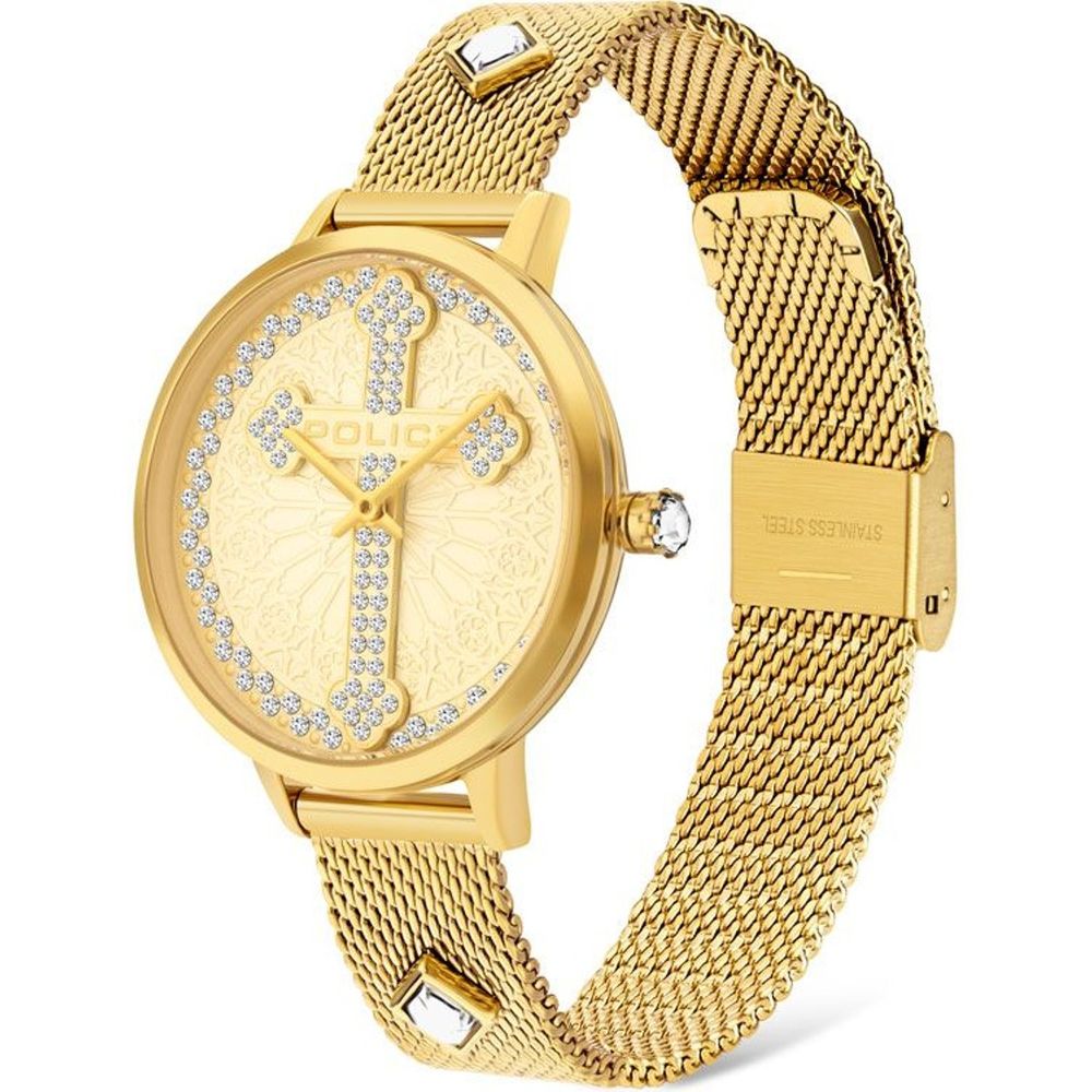 Police Gold Stainless Steel Dress Watch Police