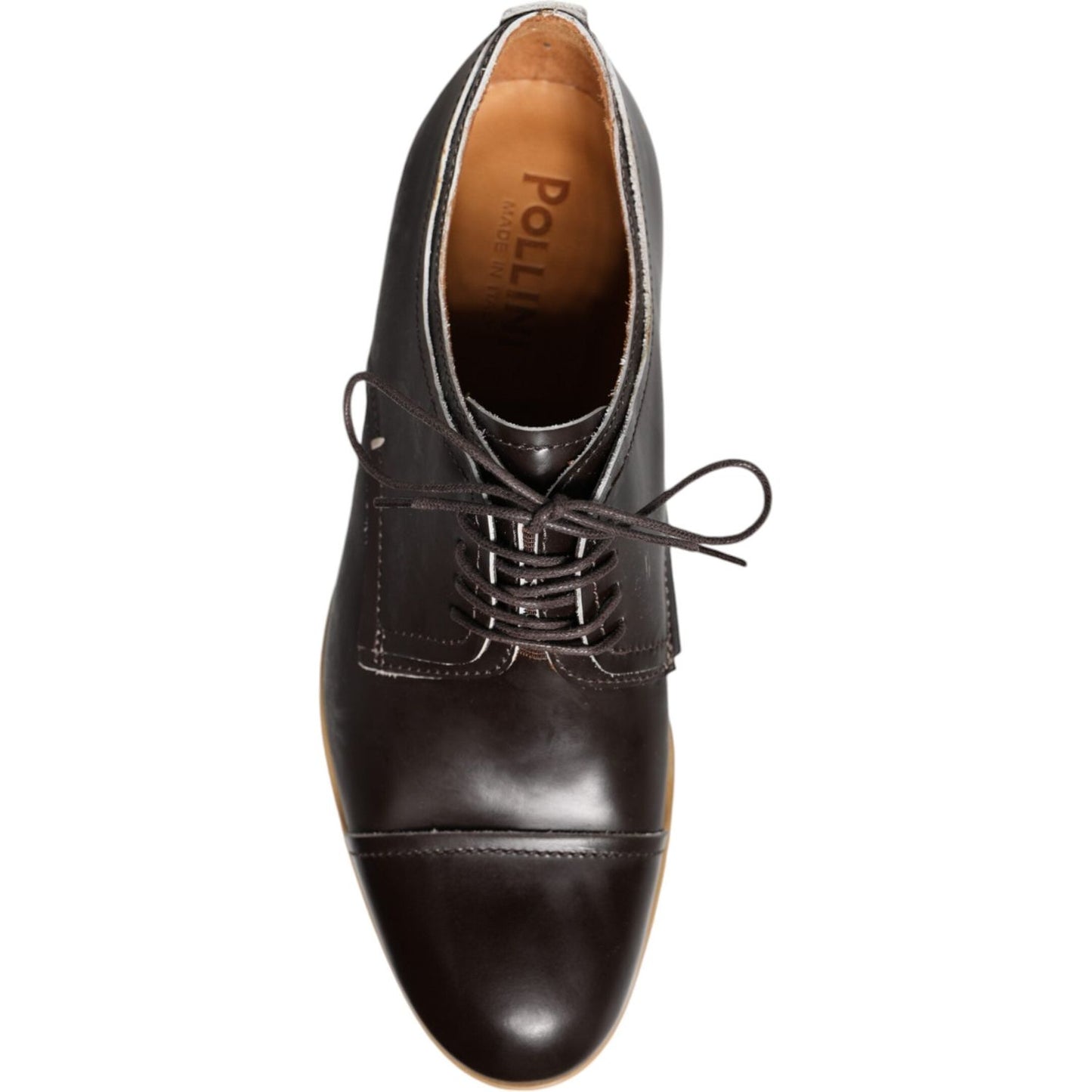Pollini Black White Leather Lace Up Men Dress Formal Shoes MV4436-41