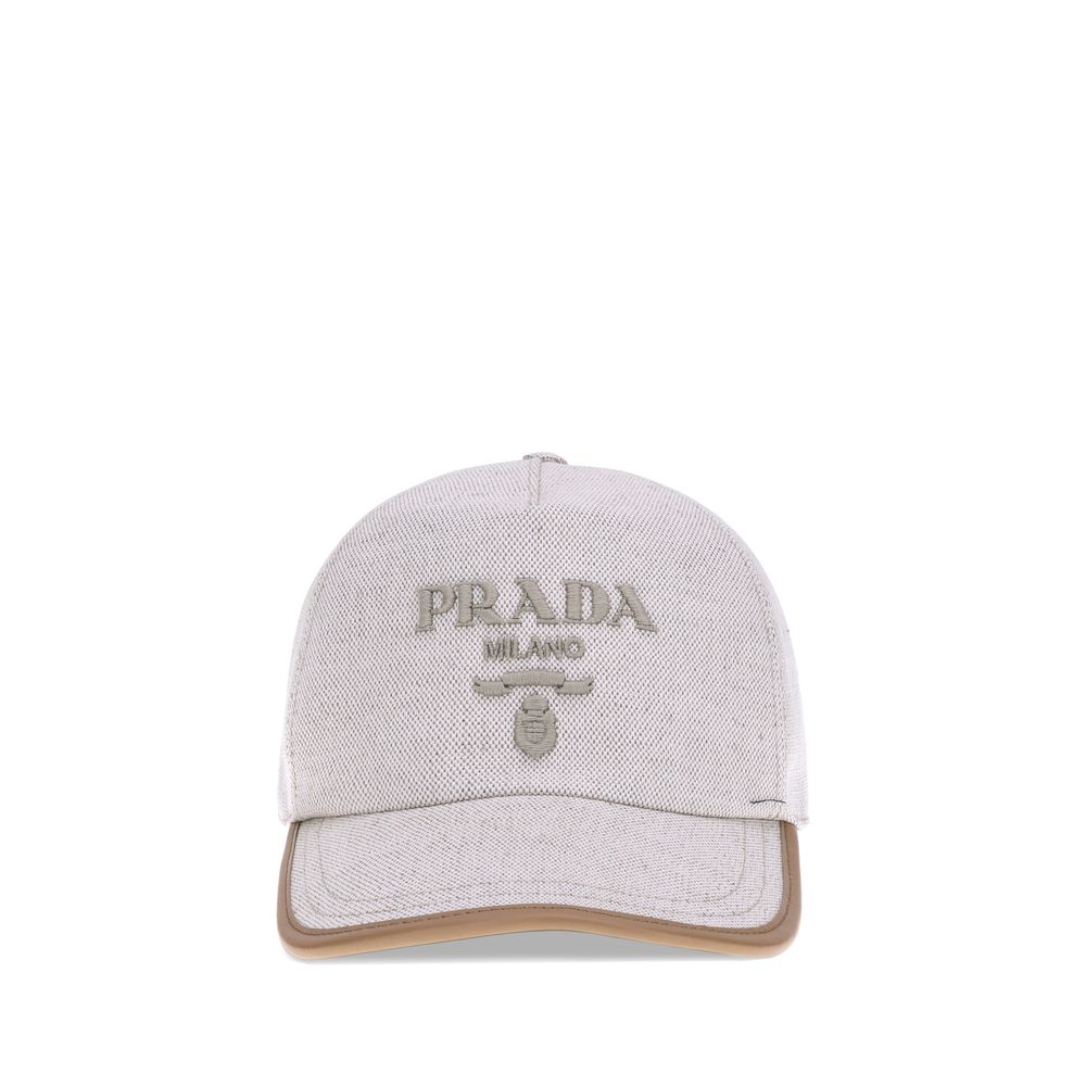 Prada Beige Cotton Cap (Baseball Hat)