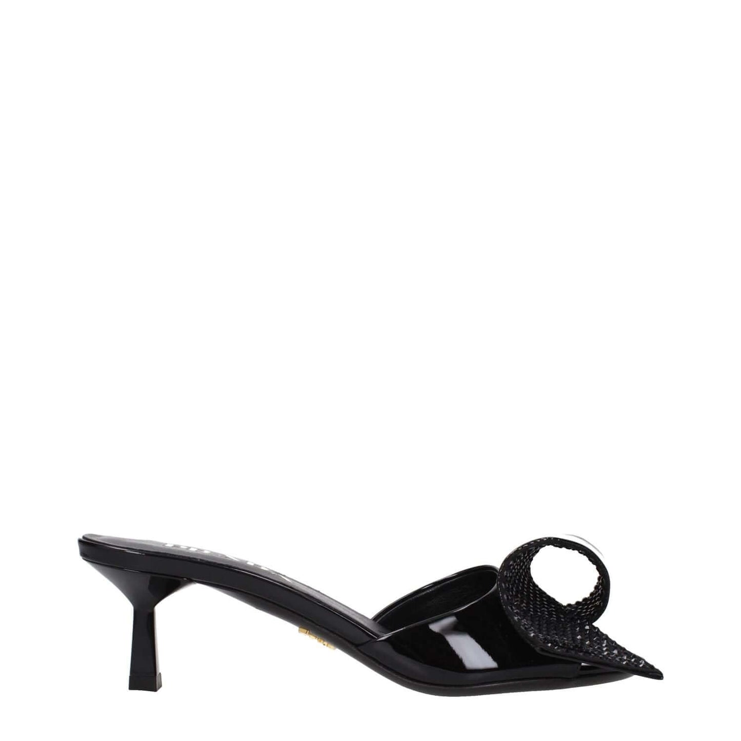 Prada Black Leather Sandals