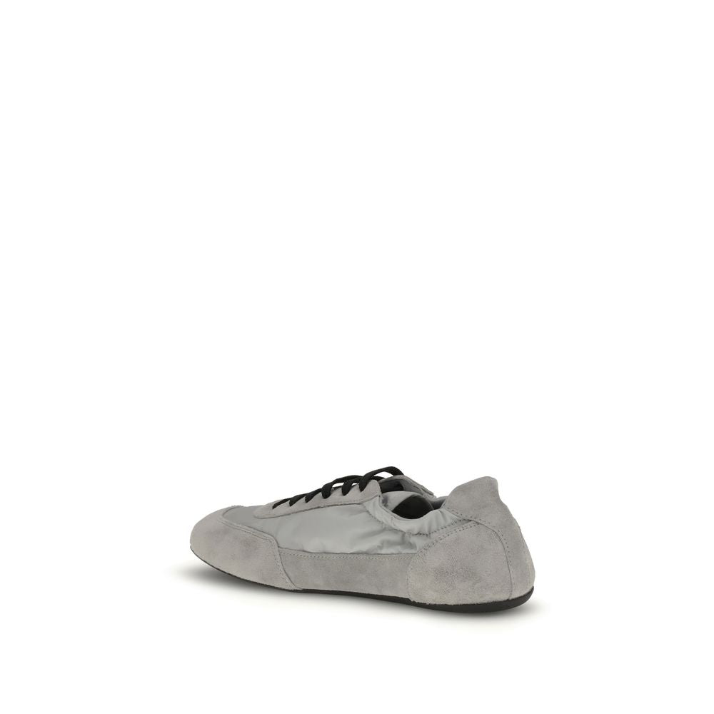 Prada Gray Rubber Athletic Sneakers Prada
