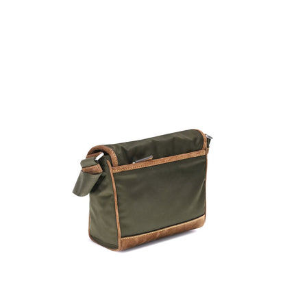 Prada Green Recycled Polyamide Shoulder Bag with adjustable strap and exterior pocket