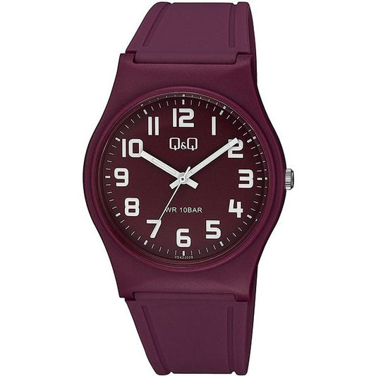 Q&Q FASHION Mod. VS42J008Y unisex wristwatch with 10 ATM water resistance, 40 mm plastic case, silicone strap, quartz movement.