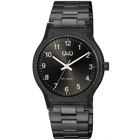 Q&Q FASHION Mod. VS50J004Y wristwatch, 10 ATM water resistant, 40mm metal case, SS IP black strap, quartz movement, for gents.