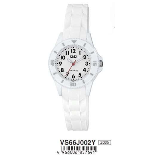 Q&Q FASHION Mod. VS66J002Y ladies wristwatch, water resistant 10 ATM with quartz movement and silicone strap.