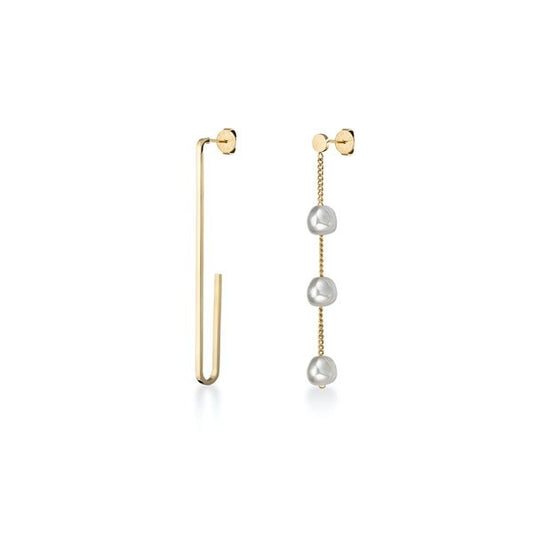 ROSEFIELD JEWELS JEWELRY Mod. JALPEG-J182 featuring elegant gold and pearl earrings.