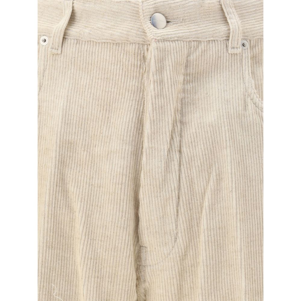 Rick Owens Beige Cotton Casual Pants