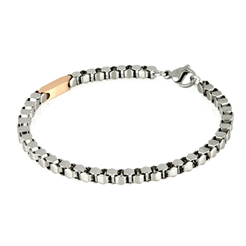 Stylish SENSE Mod. BR2986 bracelet, silver and rose gold tone, showcasing modern design for elegant jewelry fashion.