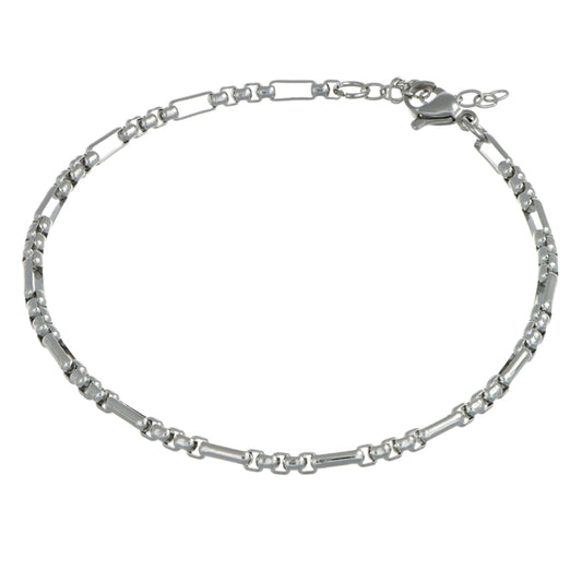 SENSE Mod. BR6318 silver chain bracelet on white background, stylish jewelry design