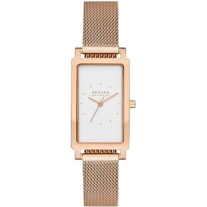 SKAGEN Mod. LILLE women's wristwatch, rose gold IP case, mesh strap, quartz movement, water resistant, in official packaging.