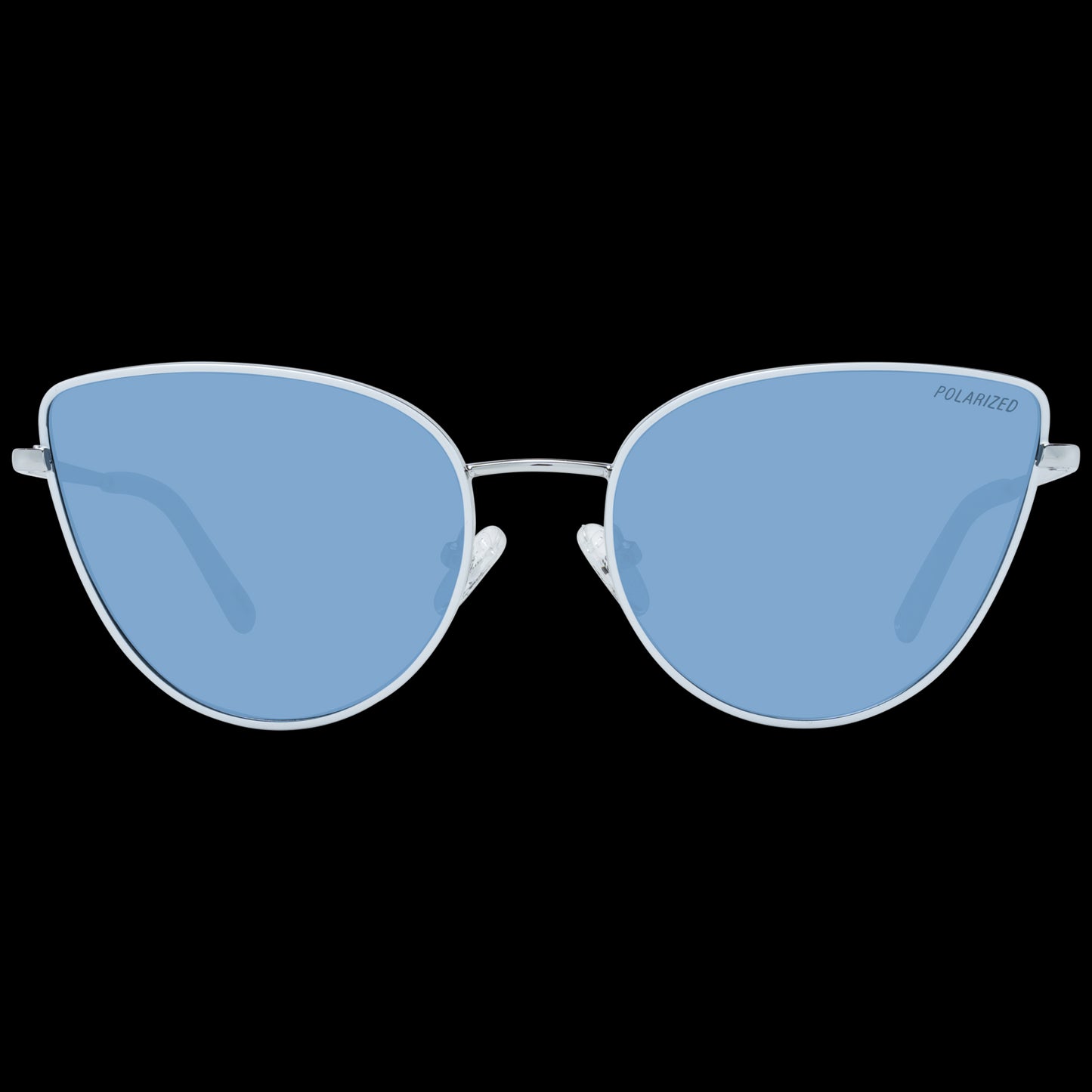 Blue-lens sunglasses with silver frame, SKECHERS MOD. SE6158 5921V, ideal for ladies seeking stylish and modern eyewear.