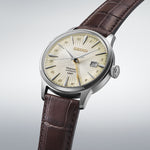 SEIKO PRESAGE Mod. COCKTAIL AUTOMATIC - LEATHER, CREAM WATCHES