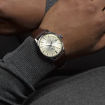 SEIKO PRESAGE Mod. COCKTAIL AUTOMATIC - LEATHER, CREAM WATCHES