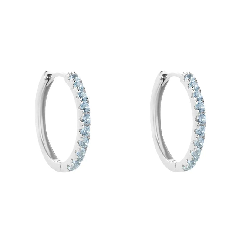 STROILI Mod. 1682423 elegant hoop earrings with sparkling gemstones, showcasing luxury jewelry design by Stroili Jewels.
