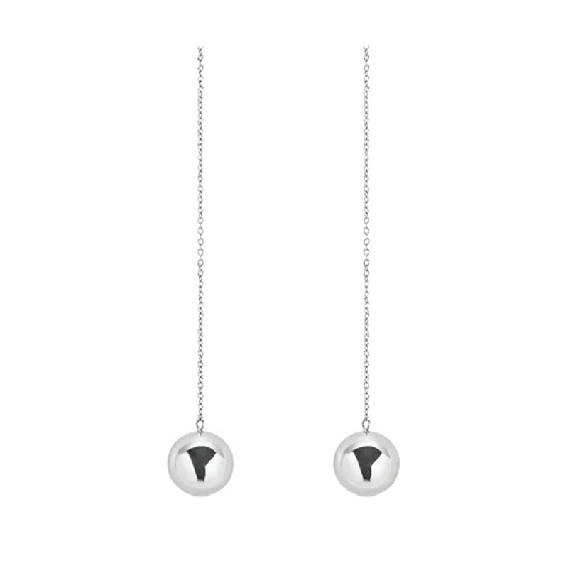 Elegant STROILI Mod. 1694846 silver drop earrings with ball design, perfect for adding a touch of sophistication to any outfit.