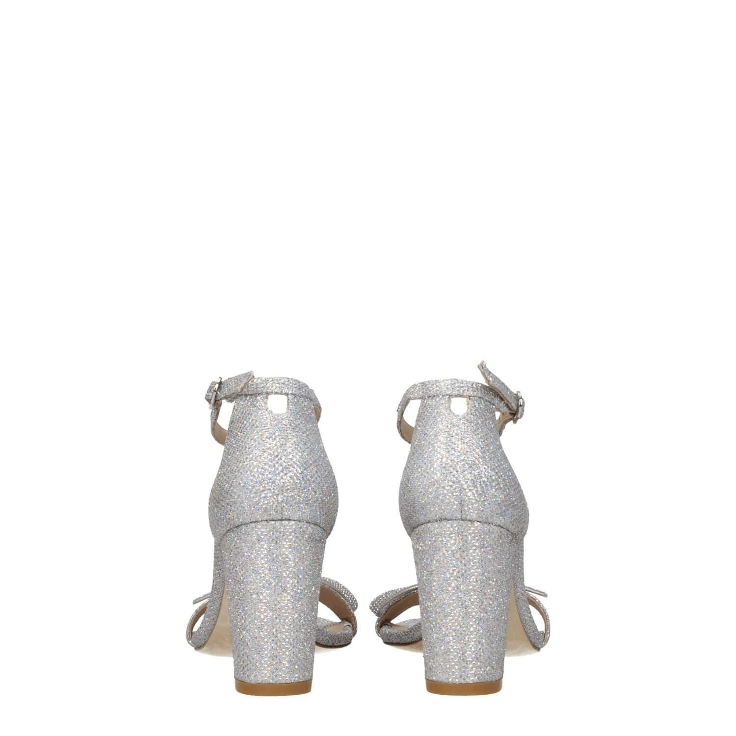 Stuart Weitzman Gray Fabric Platform Sandals