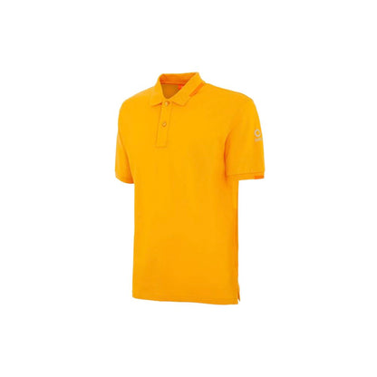Suns Orange Cotton Polo Shirt with ribbed collar and button closure, logo on left sleeve, ideal for casual wear.