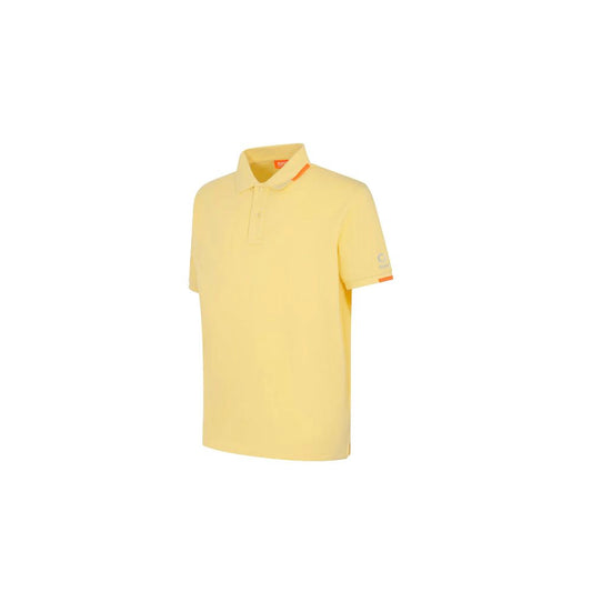 Suns Yellow Cotton Polo Shirt with ribbed collar and logo on left sleeve