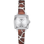 TISSOT Mod. LOVELY W-Diamonds wristwatch, stainless steel case, ecopelle strap, diamond indexes, quartz movement, official packaging.