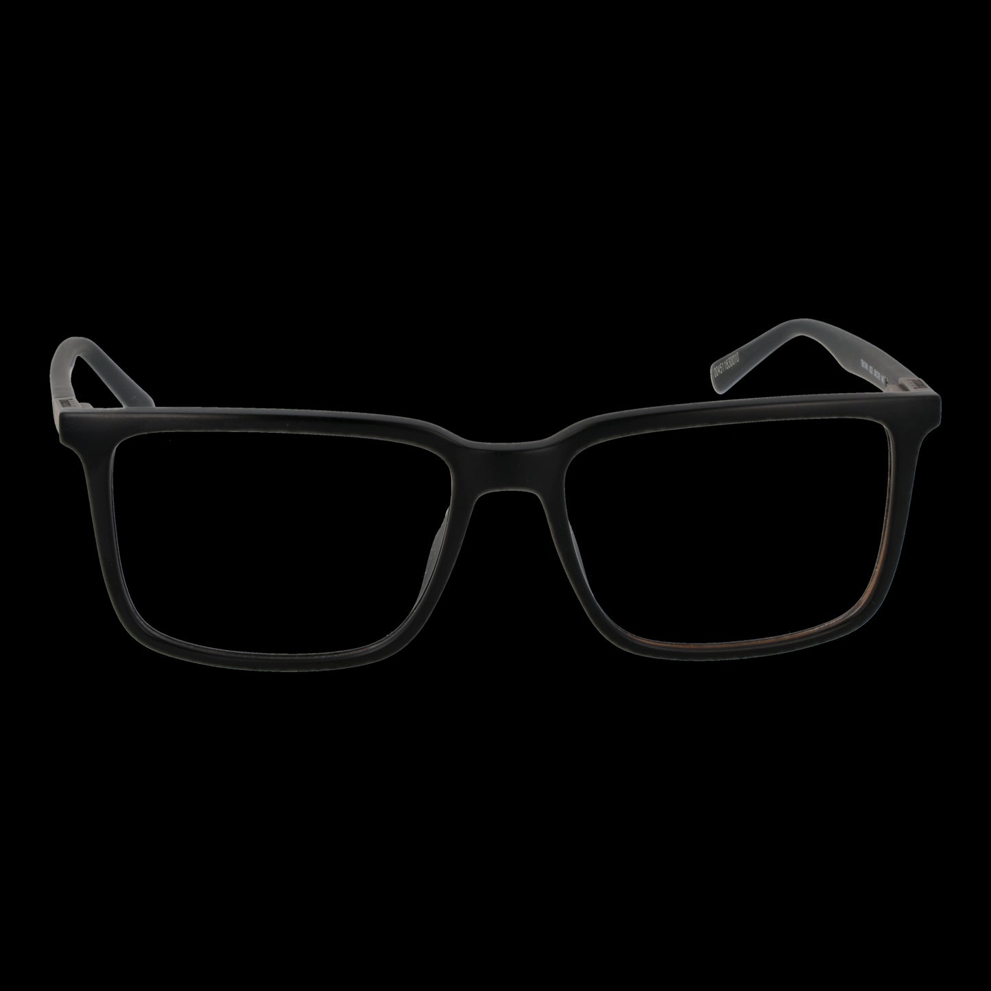 TIMBERLAND MOD. TB1740 54002 men's eyeglasses with sleek black frames on black background.