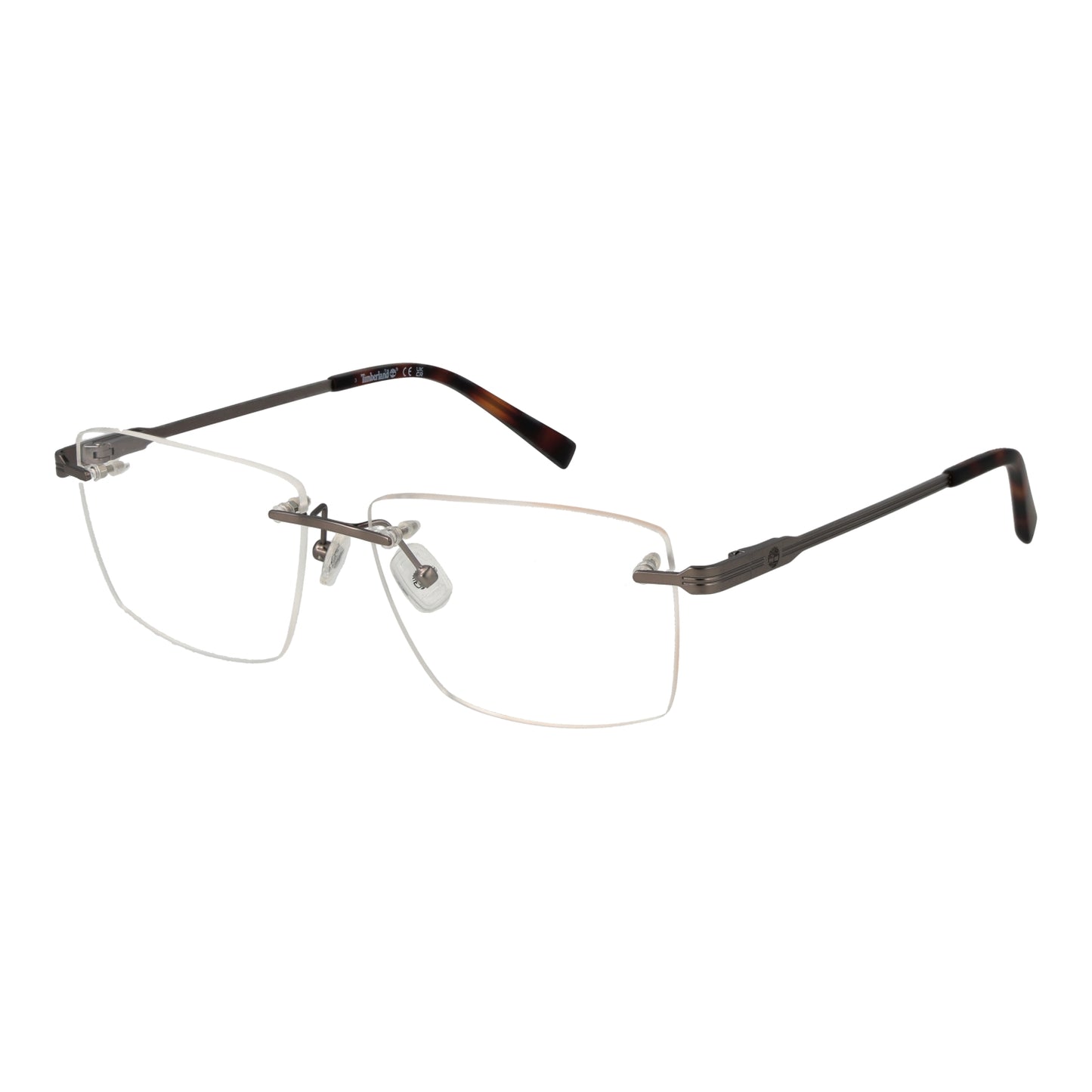 Gent's eyewear TIMBERLAND MOD. TB1800 57009, rimless rectangular glasses with metal frame.